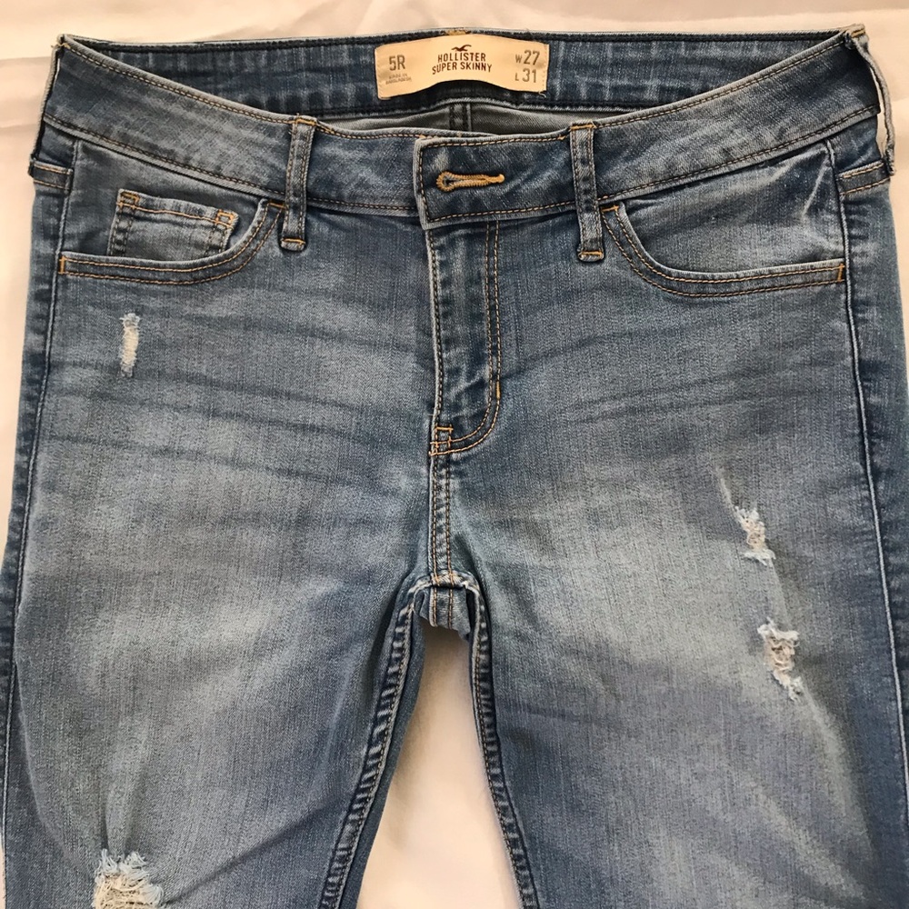 Hollister Juniors Size 5R Super Skinny Ripped Jeans